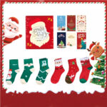 6 Pairs of Socks Christmas Gift Box with Greeting Cards