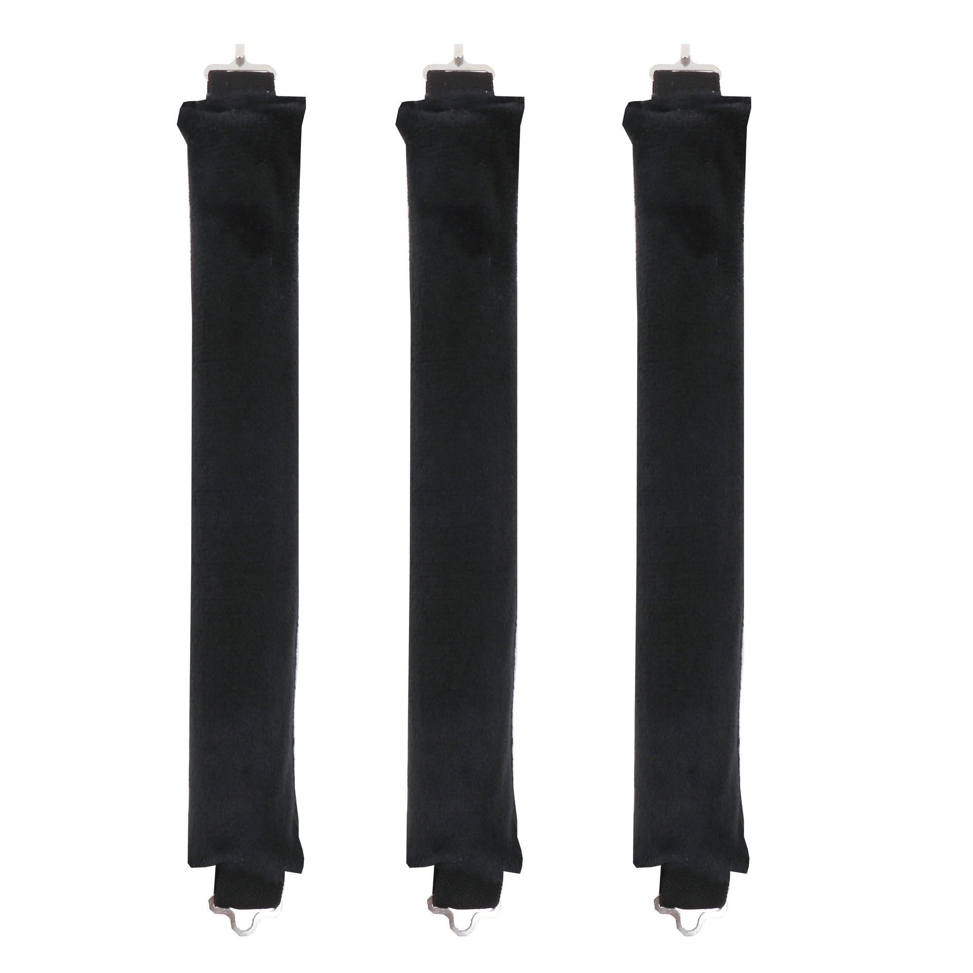Heatless Hair Curler No Heat Hair Rollers Lazy Curling Rod-Black-3pcs