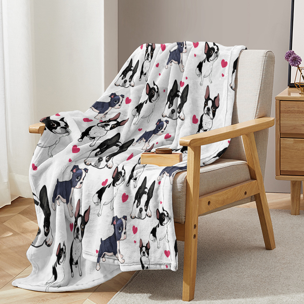 Adorable Fleece Dog Blanket - Soft, Cozy, Lightweight, Warm, Flannel