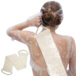 Premium Bamboo Fiber Exfoliating Body Scrubber Towel Deep Clean &