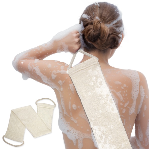 Premium Bamboo Fiber Exfoliating Body Scrubber Towel Deep Clean &