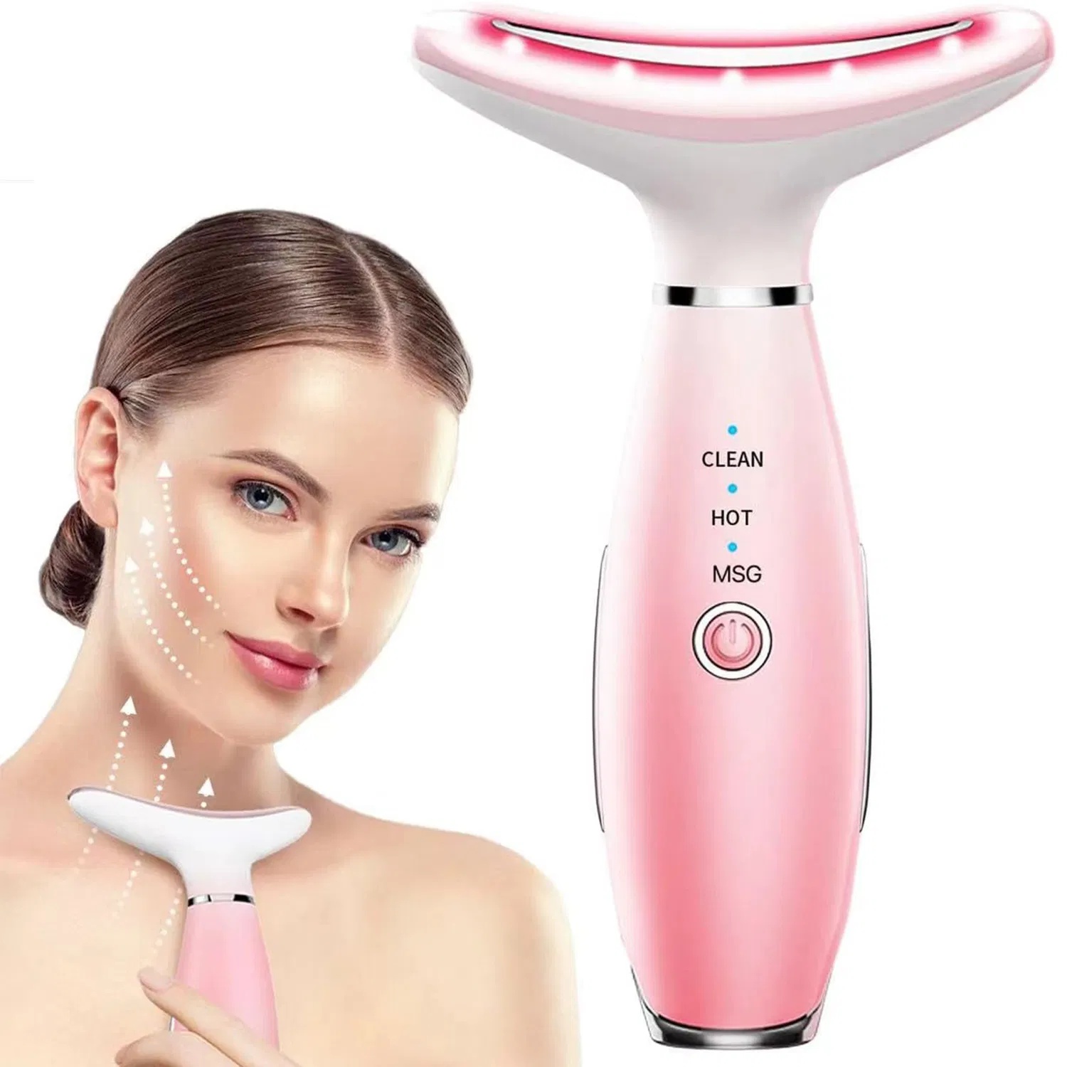 Neck Face Massager, Skin Care Massage Tool, 3-in-1 Facial Sculpting