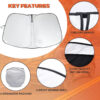 Car Front Windshield Sun Shade for Nissan Rogue 2014-2020, Reflective UV Cover