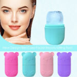 Ice Face Roller Ice Face Mould Ice Holder For Face Ice Stick Beauty Facial Icing Roller Skin Care Silicone Face Ice Cube Icing Tool Ice Sphere