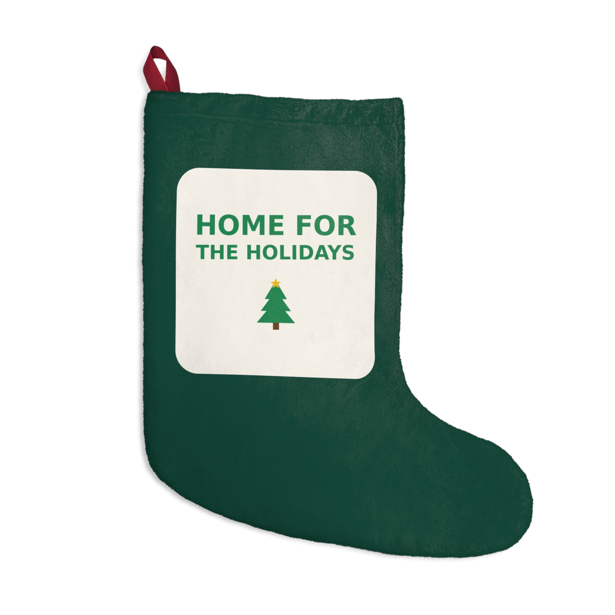 Home for the Holidays Christmas Stocking, Festive Holiday Stocking
