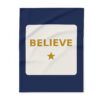 Believe Christmas Fleece Throw Blanket, Cozy Holiday Gift