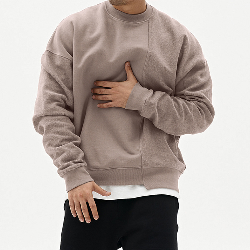 Men's Loose Crew-Neck Pullover Sweater