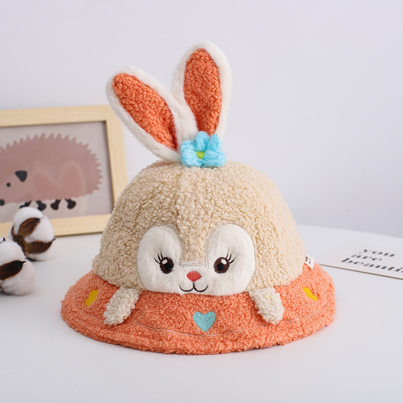 Kids Rabbit Ear Bucket Hat - Beige