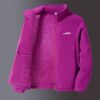 Fleece Sweater Thick Loose Mom Stand Collar Coat