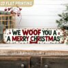 Vintage Metal Christmas Wall Sign, We Paw You Merry