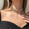 Sparkling Rhinestone Statement Necklace for Women