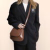 Crossbody Bag Vegan Leather Women Retro Small Saddle Satchel Shoulder