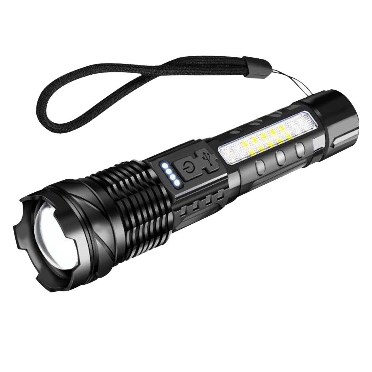 Rechargeable LED Flashlight Tactical Torch Police Super Bright Work Light
