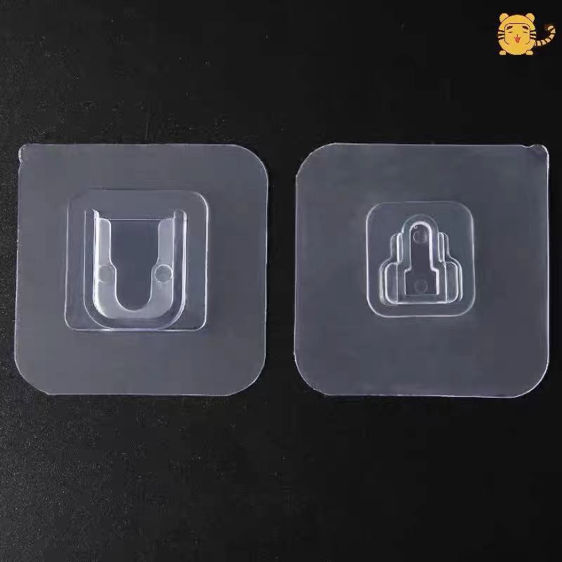 Clear No-Drill Adhesive Wall Hooks