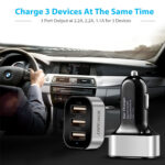 3Port USB Car Charger 30W 5.5A for IOS Phone 16