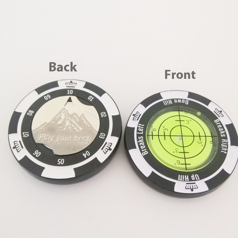 Golf Green Reader Ball Marker with Bubble Level