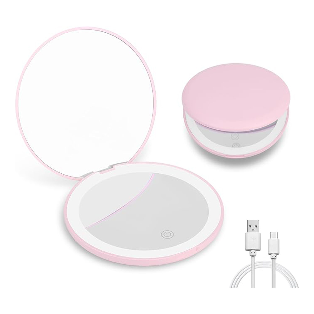 Travel Makeup Mirror with LED Light, Magnifying Perfect Wife Birthday