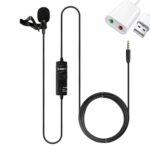 5 Core Microphone Wearable Omnidirectional Condenser Lavalier Body Mic