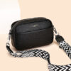 Simple Shoulder Messenger Bag Top Layer Cowhide Small Square