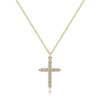 Dainty Cubic Zircon Cross Necklace Sideways Pendant