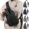 Men's Oxford Cloth Splash-Proof Shoulder Crossbody Chest Bag