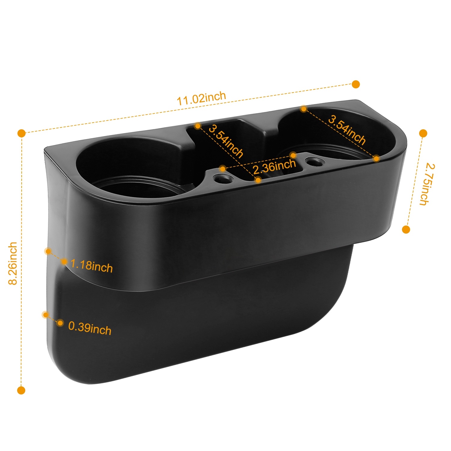 1Pc Car Seam Cup Holder Seat Gap Wedge Drink Storage Organizer Console Side Pocket Mount Stand For Pen Phone Bottle Sunglasses