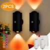 LED Motion Sensor Night Light, 7 Colors Rechargeable Battery Stair