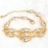 Noble Burnished Gold Bling Rhinestone Bracelet