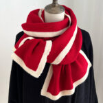 Color Matching Scarf Knitted Wool