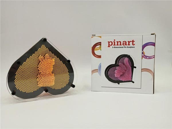 3D Heart Pin Art Toy-Yellow