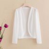 Women's Short Shawl Cardigan - Solid Color