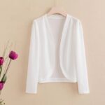 Women's Short Shawl Cardigan - Solid Color