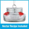 6oz Mason Jar Hummingbird Glass Feeder 2.5"
