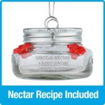 6oz Mason Jar Hummingbird Glass Feeder 2.5"