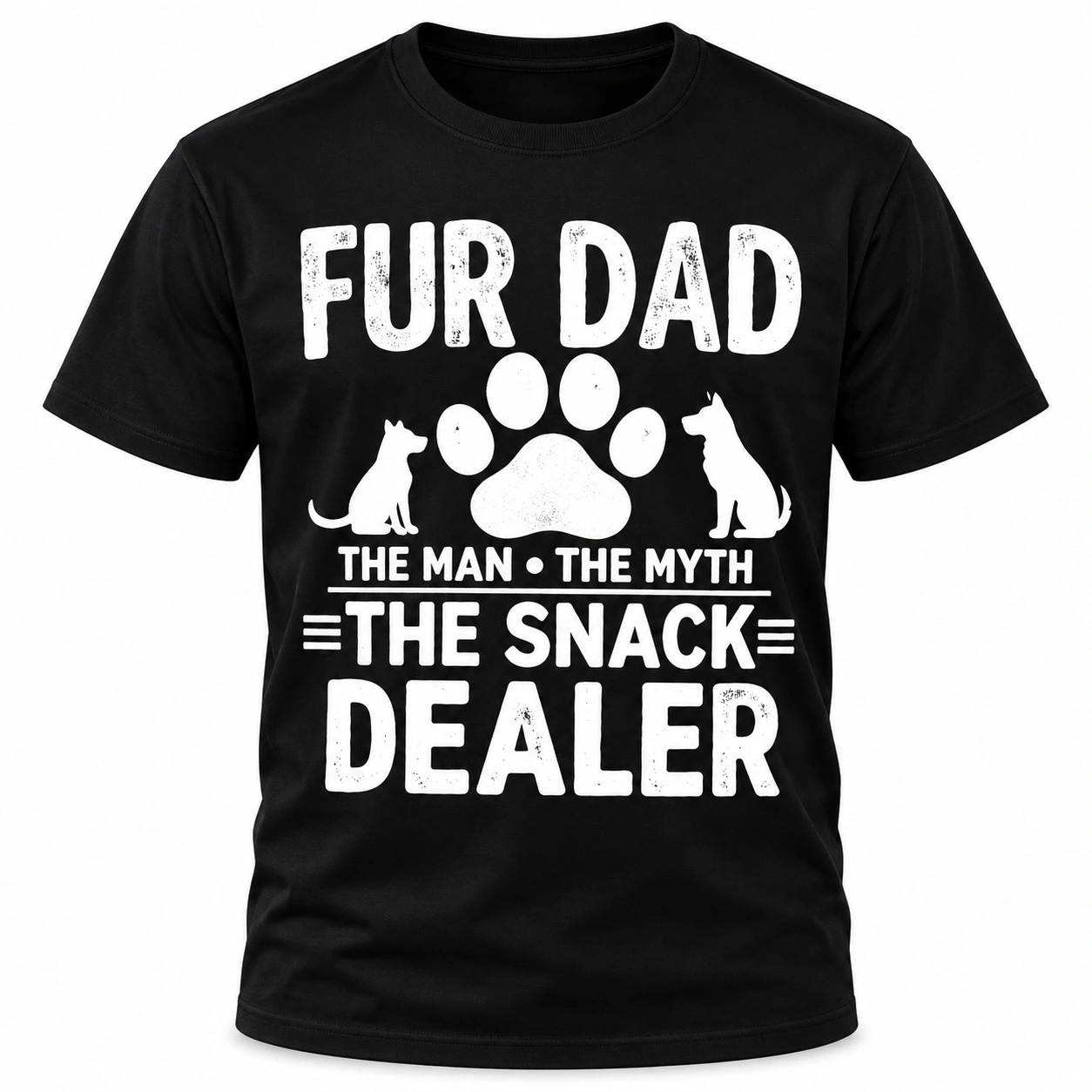 Fur Dad The Snack Dealer Graphic T-Shirt, Funny Dog Lover Pet Dad Tee