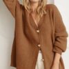 Solid Color Cardigan Sweater Coat for Women