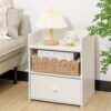 Weaved Storage Basket Desktop End Table Storage Box