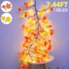 Maple Leaf LED Tree Branch Lights with Remote - 138LED