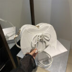 Heart Shape Bag Strap Design Bat Wings One Shoulder Crossbody