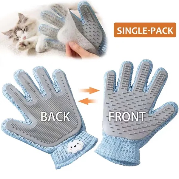 2-in-1 Pet Grooming Glove - Double-Sided Deshedding & Massage Brush