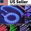 3 in 1 LED Fast Charging Cable Adapter for Micro